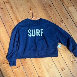 Navy 'SURF' Crewneck Sweatshirt